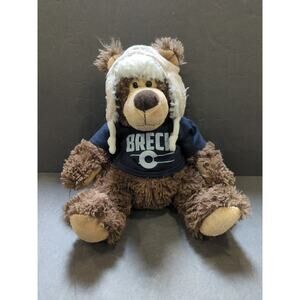 Breckenridge Brown Bear Stuffed Animal With T Shirt And Ear Flap Hat Super Soft
